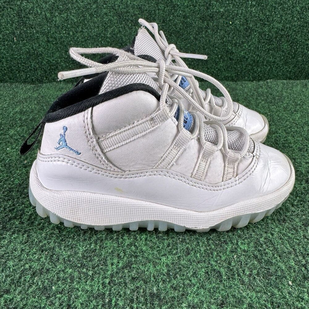 Nike Air Jordan 11 Retro Shoes Toddler Size 9C White Legend Blue Boys 378040-104